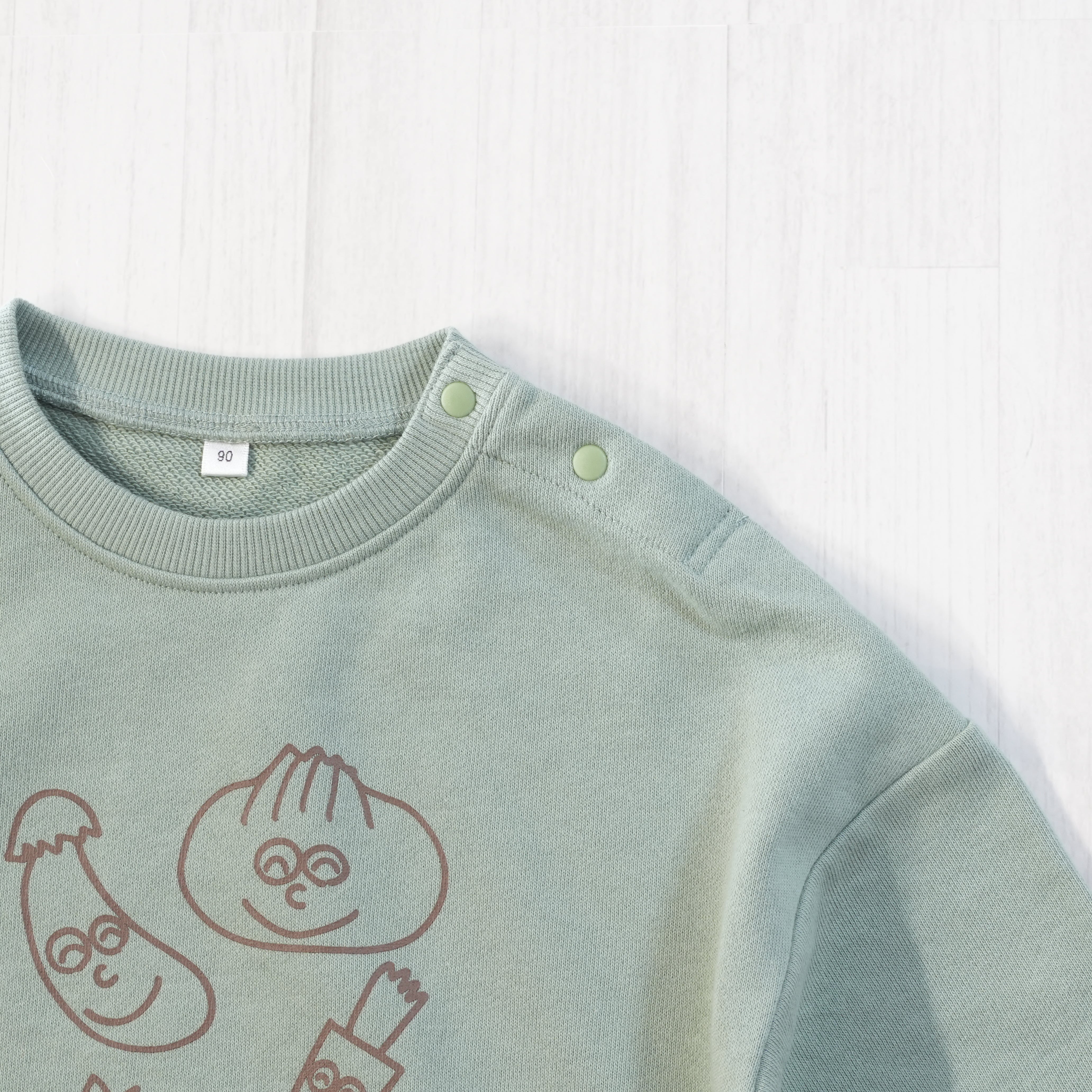 やさいもたべようね | ベビー服・長袖スウェット