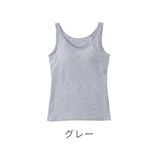 【カップ付き】 綿95%ストレッチタンクトップ | レディース・インナー